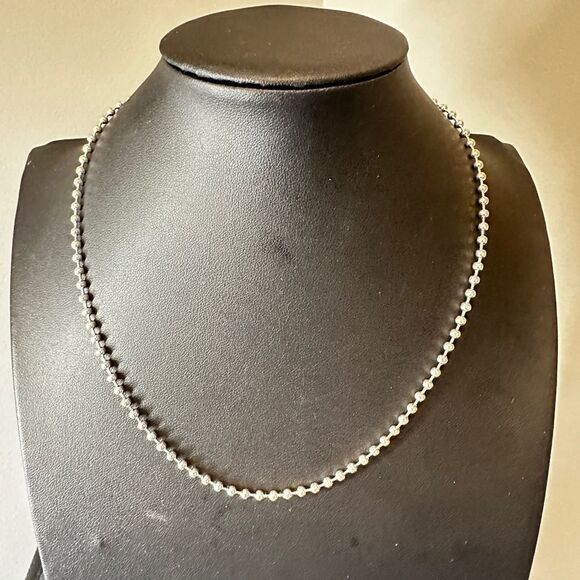 SALE! Unisex 16” silver plated ball chain necklace! - Picture 6 of 7